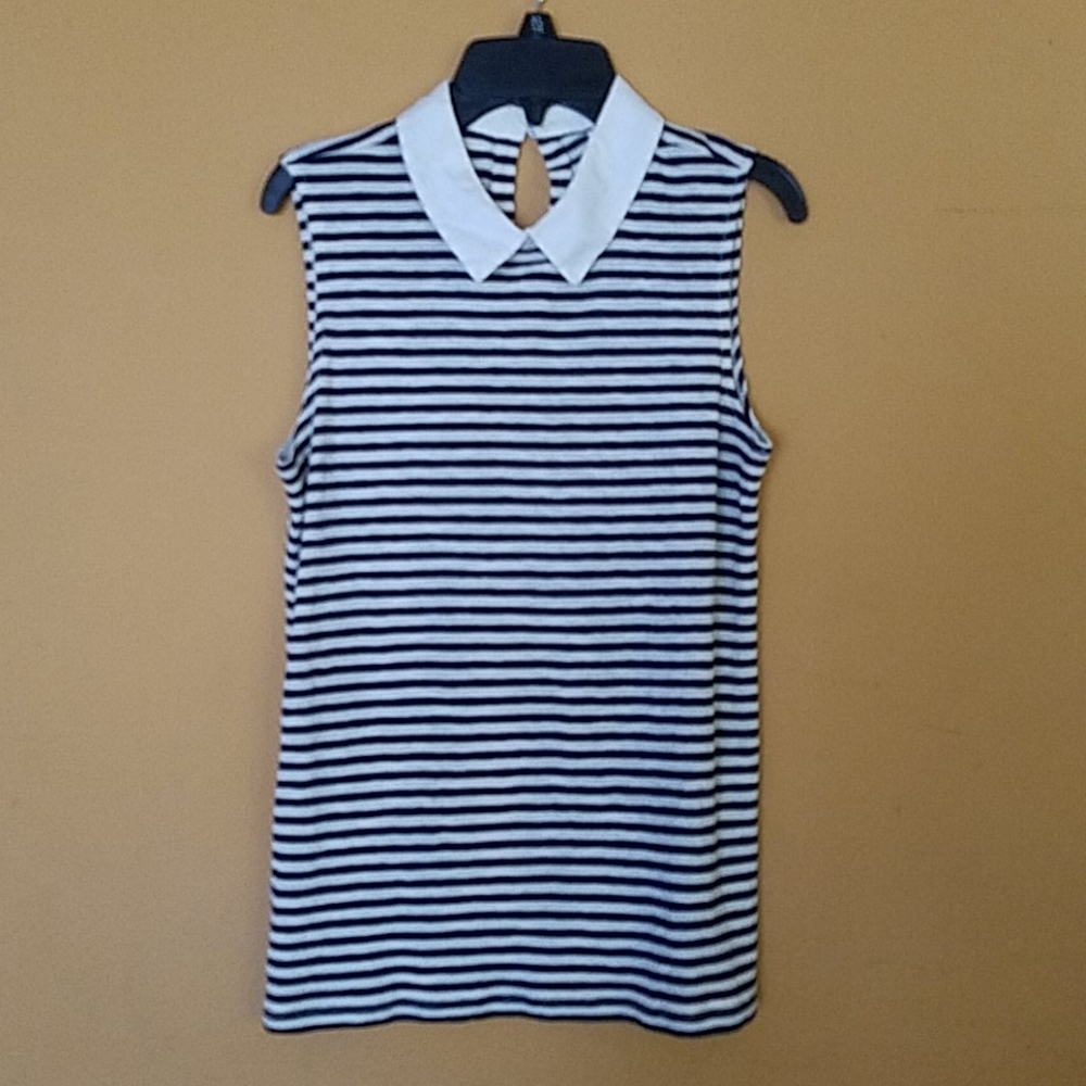 Madewell Collared Striped Top